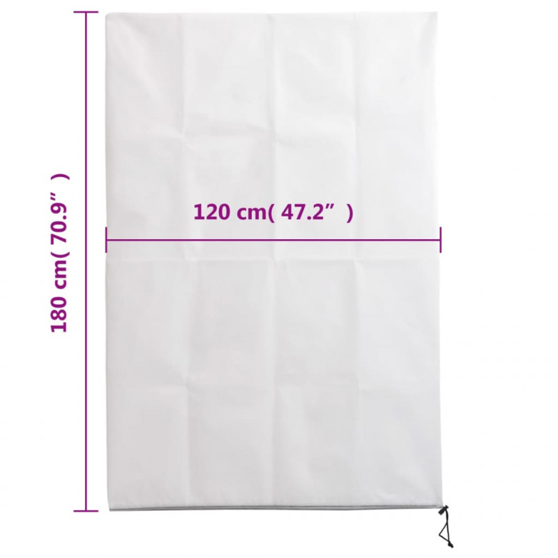 Kaptury ochronne z suwakami, 4 szt., 70 g/m², 1,2x1,8 m