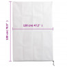 Kaptury ochronne z suwakami, 4 szt., 70 g/m², 1,2x1,8 m