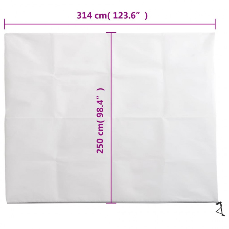 Kaptury ochronne z suwakami, 2 szt., 70 g/m², 3,14x2,5 m