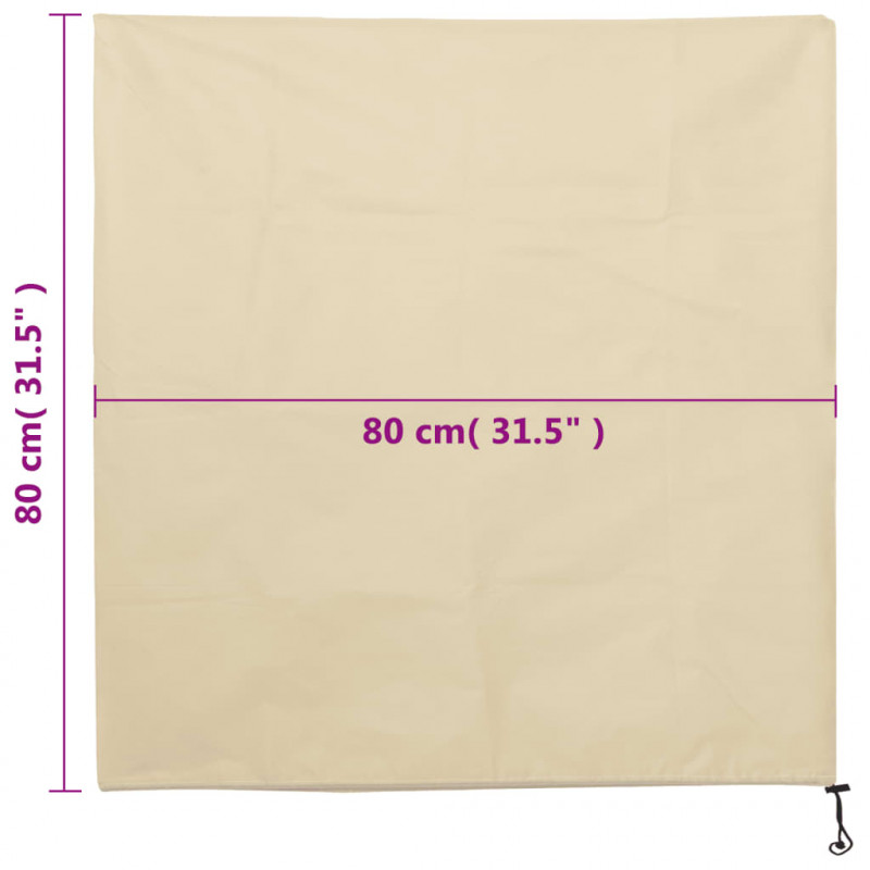 Kaptury na rośliny, ze ściągaczami, 8 szt., 70 g/m², 0,8x0,8 m