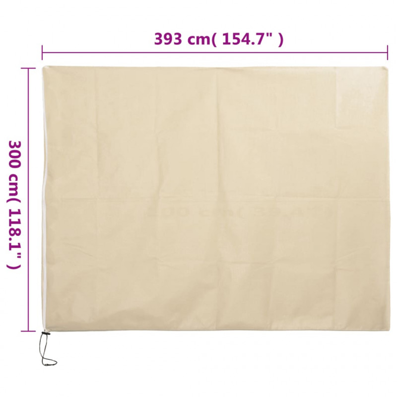 Kaptury ochronne z suwakiem, 2 szt., 70 g/m², 3,93x3 m