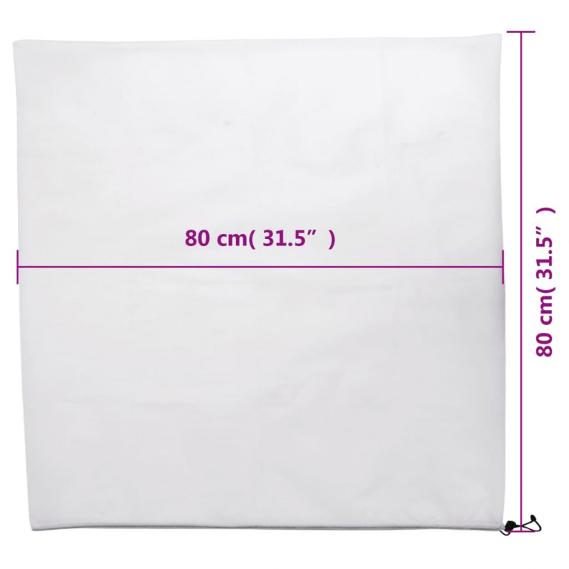 Kaptury na rośliny, ze ściągaczami, 12 szt., 70 g/m², 0,8x0,8 m