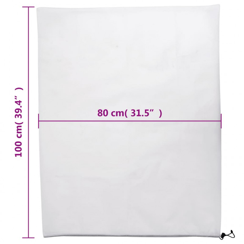 Kaptury na rośliny, ze ściągaczami, 12 szt., 70 g/m², 0,8x1 m