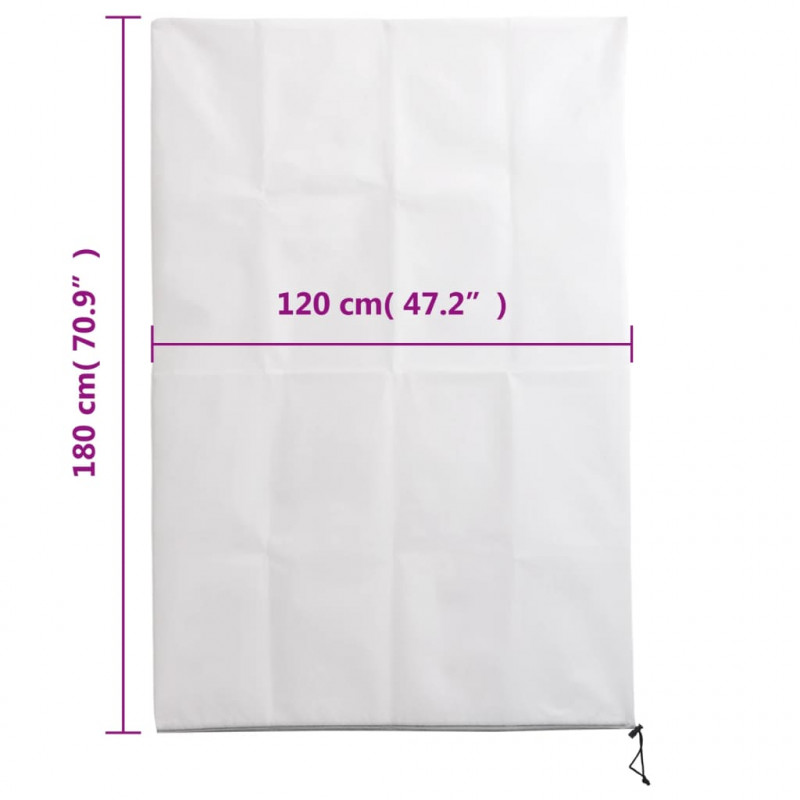 Kaptury ochronne z suwakiem, 10 szt., 70 g/m², 1,2x1,8 m