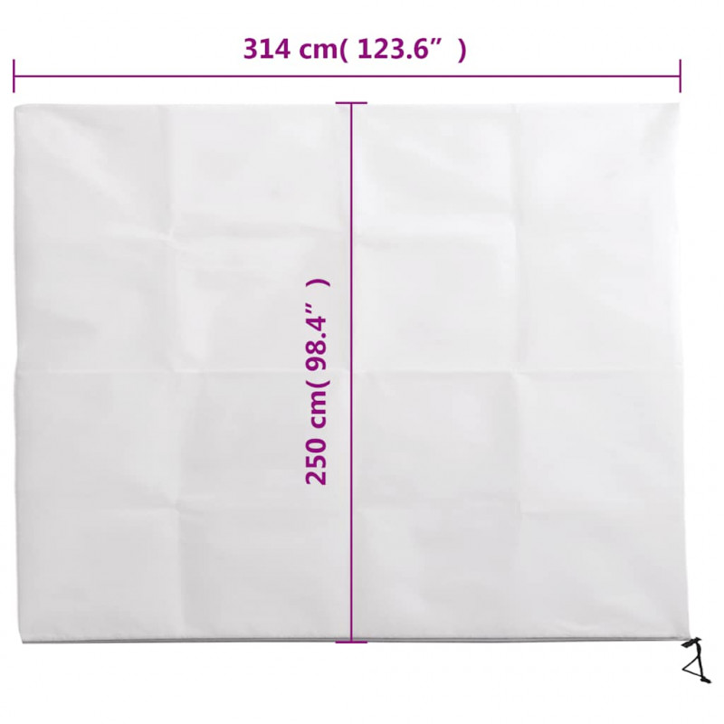 Kaptury ochronne z suwakiem, 4 szt., 70 g/m², 3,14x2,5 m