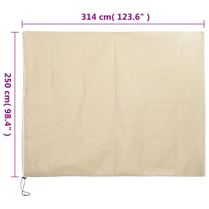 Kaptury ochronne z suwakiem, 4 szt., 70 g/m², 3,14x2,5 m