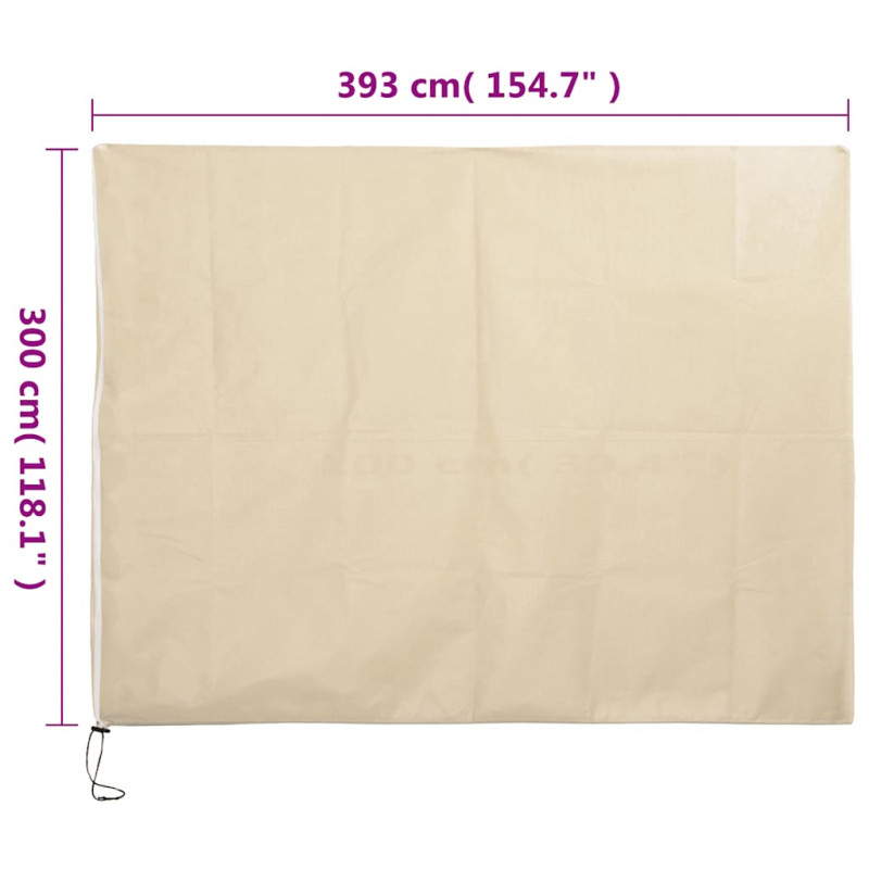 Kaptury ochronne z suwakiem, 4 szt., 70 g/m², 3,93x3 m
