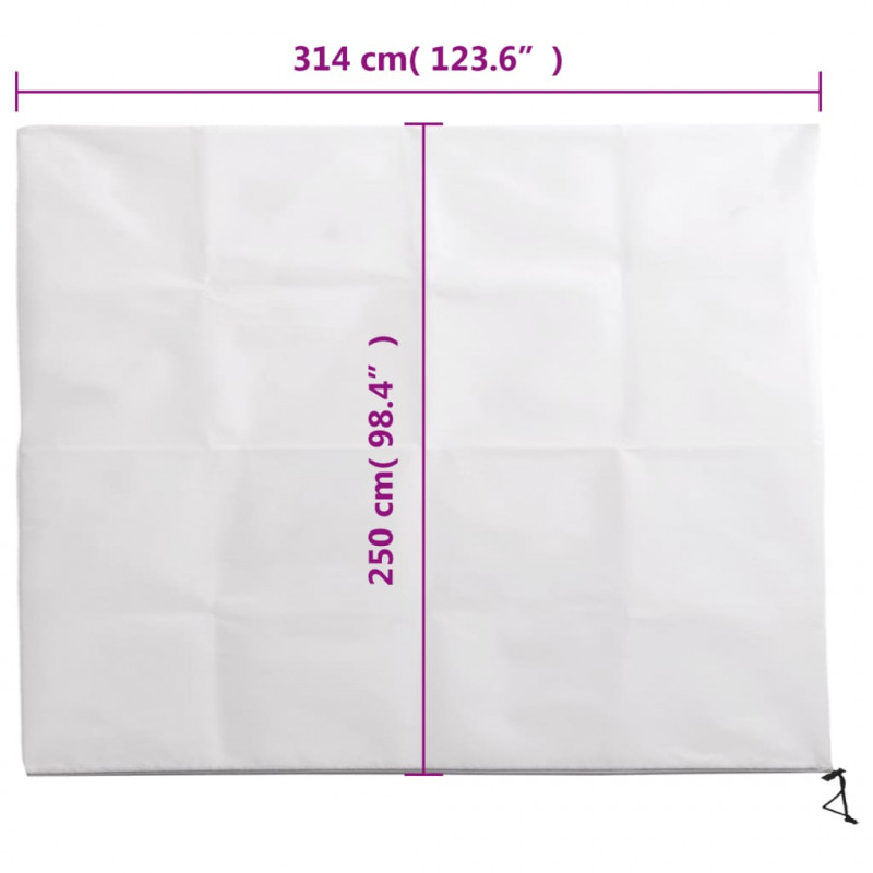 Kaptury ochronne z suwakiem, 10 szt., 70 g/m², 3,14x2,5 m