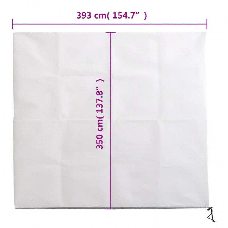 Kaptury ochronne z suwakiem, 10 szt., 70 g/m² 3,93x3,5 m