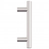 Uchwyty do szafek, 20 szt., srebrne, 64 mm, stal nierdzewna