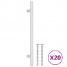 Uchwyty do szafek, 20 szt., srebrne, 160 mm, stal nierdzewna