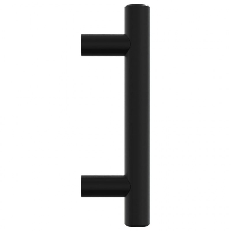 Uchwyty do szafek, 20 szt., czarne, 64 mm, stal nierdzewna