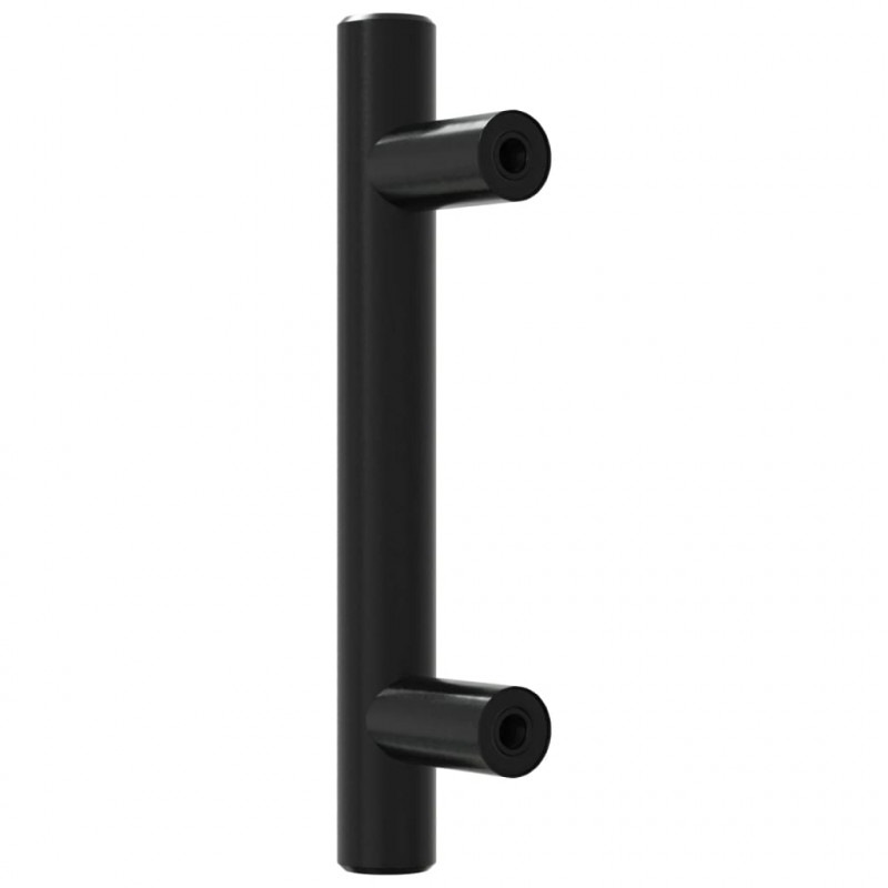 Uchwyty do szafek, 20 szt., czarne, 64 mm, stal nierdzewna