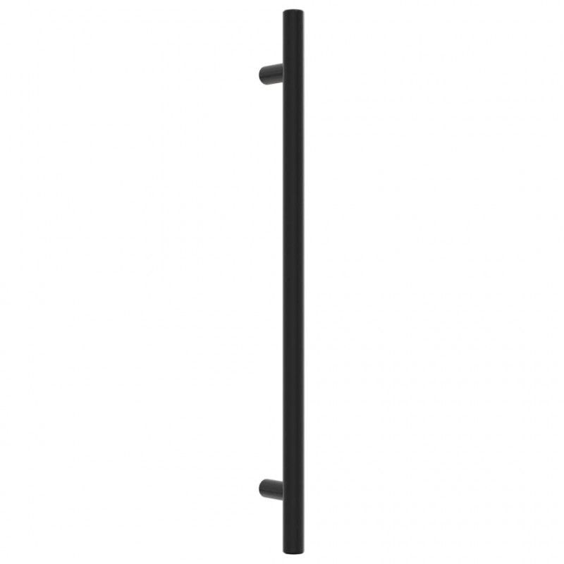 Uchwyty do szafek, 10 szt., czarne, 224 mm, stal nierdzewna