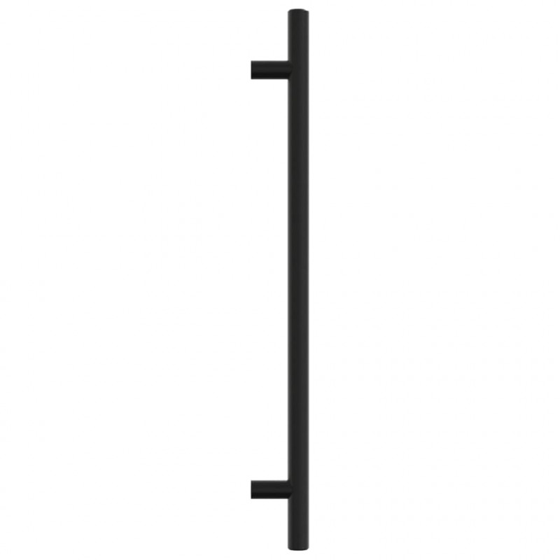 Uchwyty do szafek, 10 szt., czarne, 224 mm, stal nierdzewna