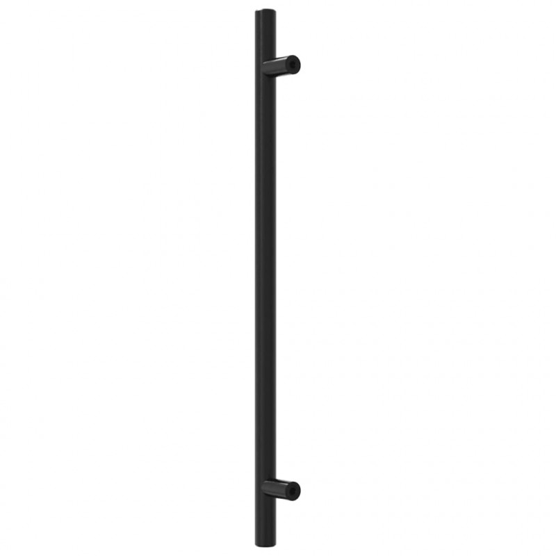 Uchwyty do szafek, 10 szt., czarne, 224 mm, stal nierdzewna