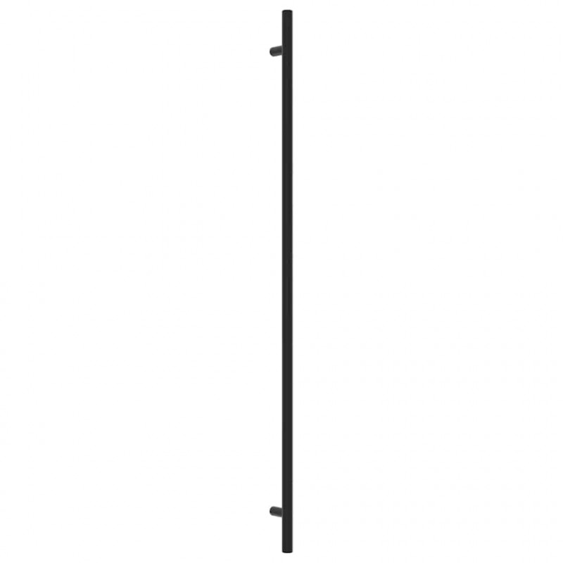 Uchwyty do szafek, 10 szt., czarne, 480 mm, stal nierdzewna