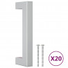 Uchwyty do szafek, 20 szt., srebrne, 96 mm, stal nierdzewna