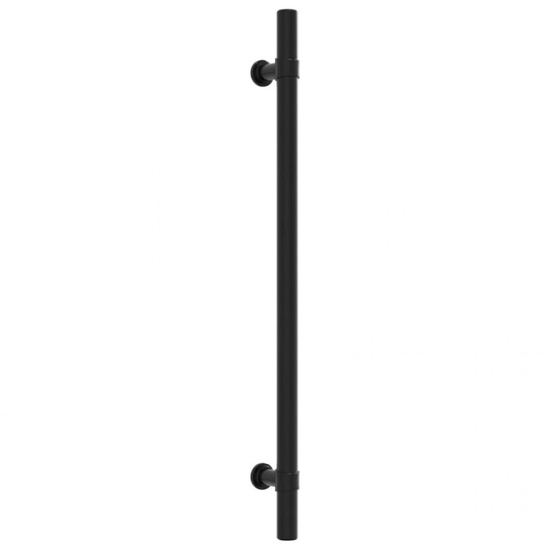 Uchwyty do szafek, 10 szt., czarne, 224 mm, stal nierdzewna