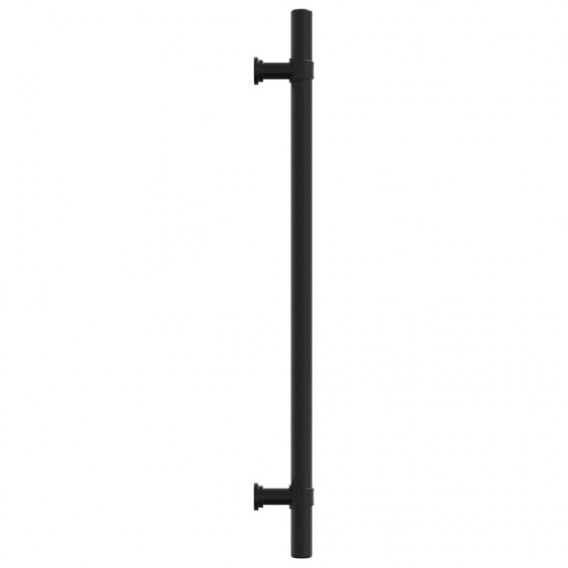 Uchwyty do szafek, 10 szt., czarne, 224 mm, stal nierdzewna