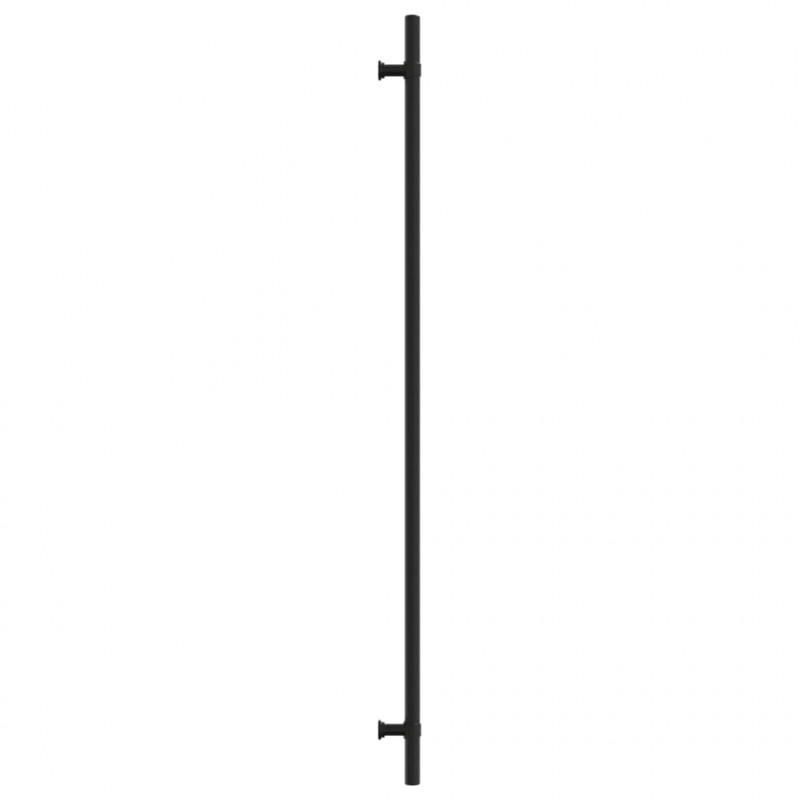 Uchwyty do szafek, 10 szt., czarne, 480 mm, stal nierdzewna