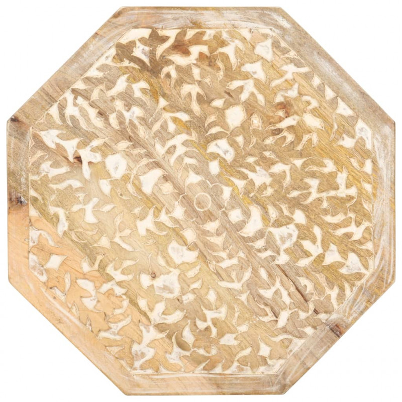 Stolik boczny, Ø48 cm, lite drewno mango