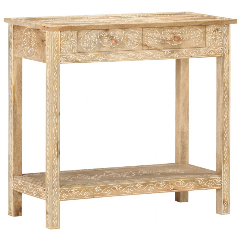 Stolik typu konsola, 80x35x74 cm, lite drewno mango