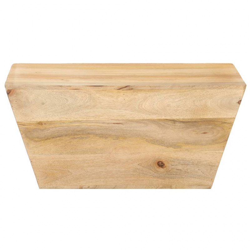 Stolik kawowy w kształcie V, 66x66x30 cm, lite drewno mango