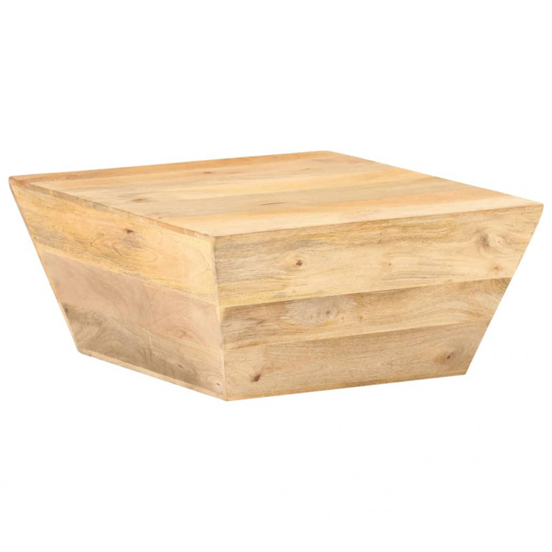 Stolik kawowy w kształcie V, 66x66x30 cm, lite drewno mango