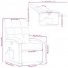 Podnoszony fotel masujący, rozkładany, kolor taupe, tkanina