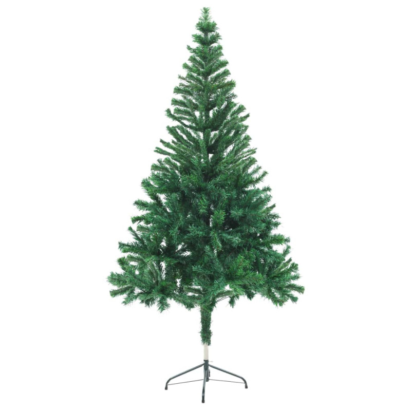 Sztuczna choinka z lampkami i bombkami, 150 cm, 380 gałązek