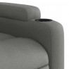 Rozkładany fotel masujący, elektryczny, ciemnoszary, tkanina