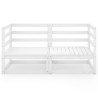 2-osobowa sofa ogrodowa, biała, lite drewno sosnowe