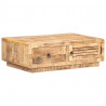 Stolik kawowy, 90x60x29 cm, surowe drewno mango
