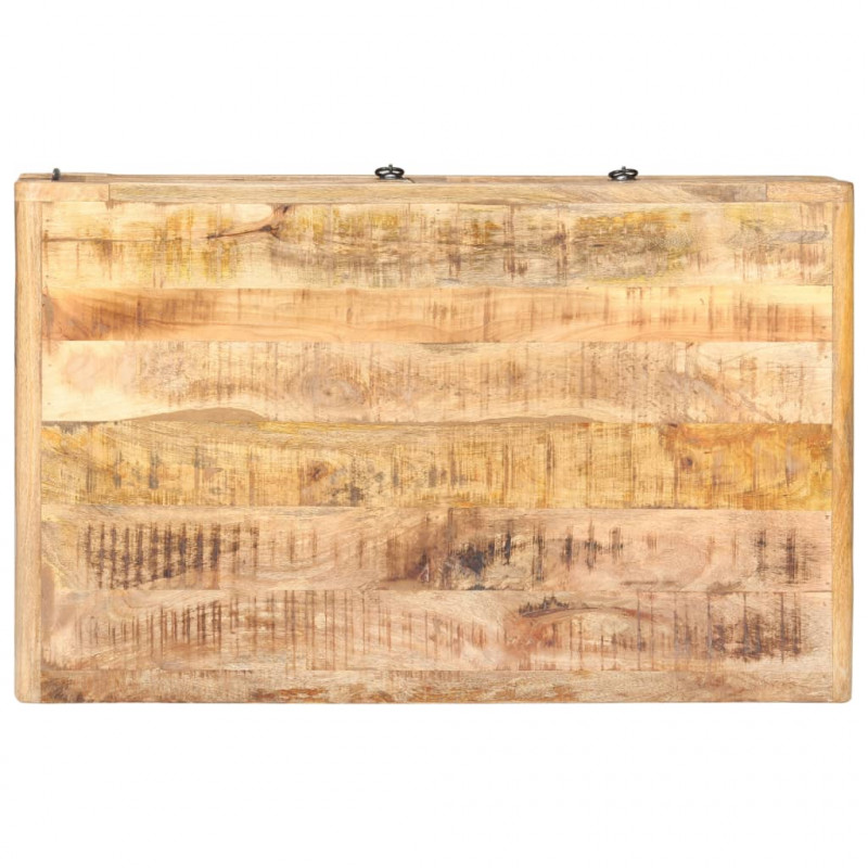 Stolik kawowy, 90x60x29 cm, surowe drewno mango