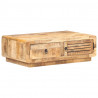Stolik kawowy, 90x60x29 cm, surowe drewno mango