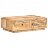 Stolik kawowy, 90x60x29 cm, surowe drewno mango