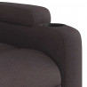 Podnoszony fotel masujący, rozkładany, ciemnobrązowy, tkanina