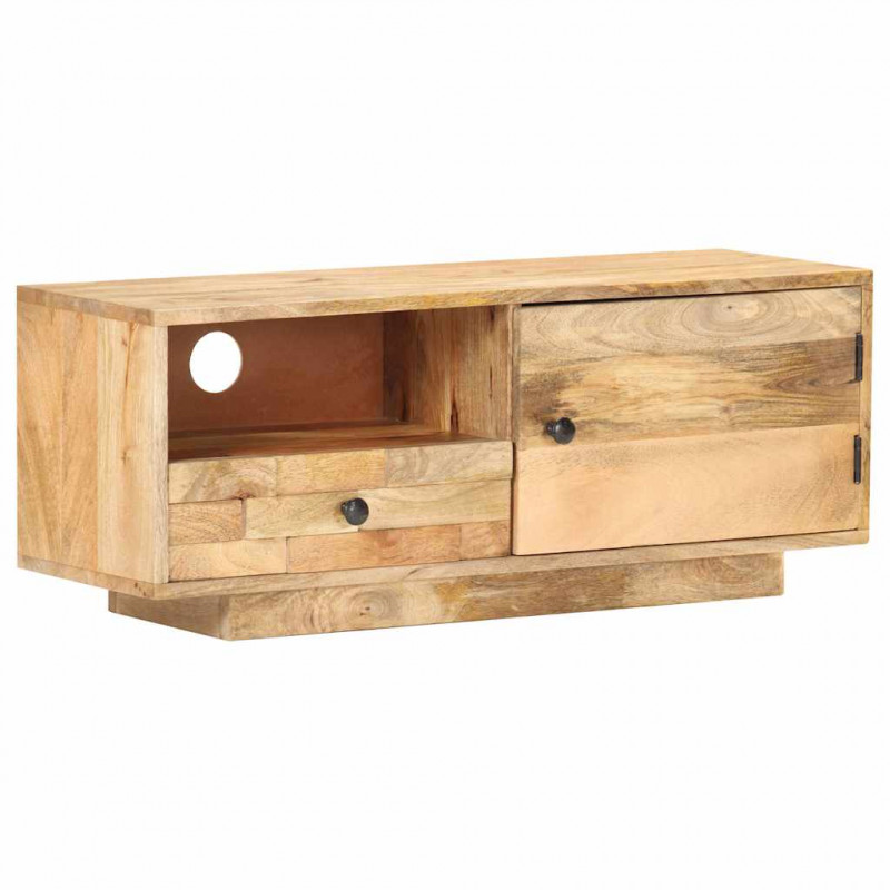 Szafka pod TV, 90x30x35 cm, lite drewno mango