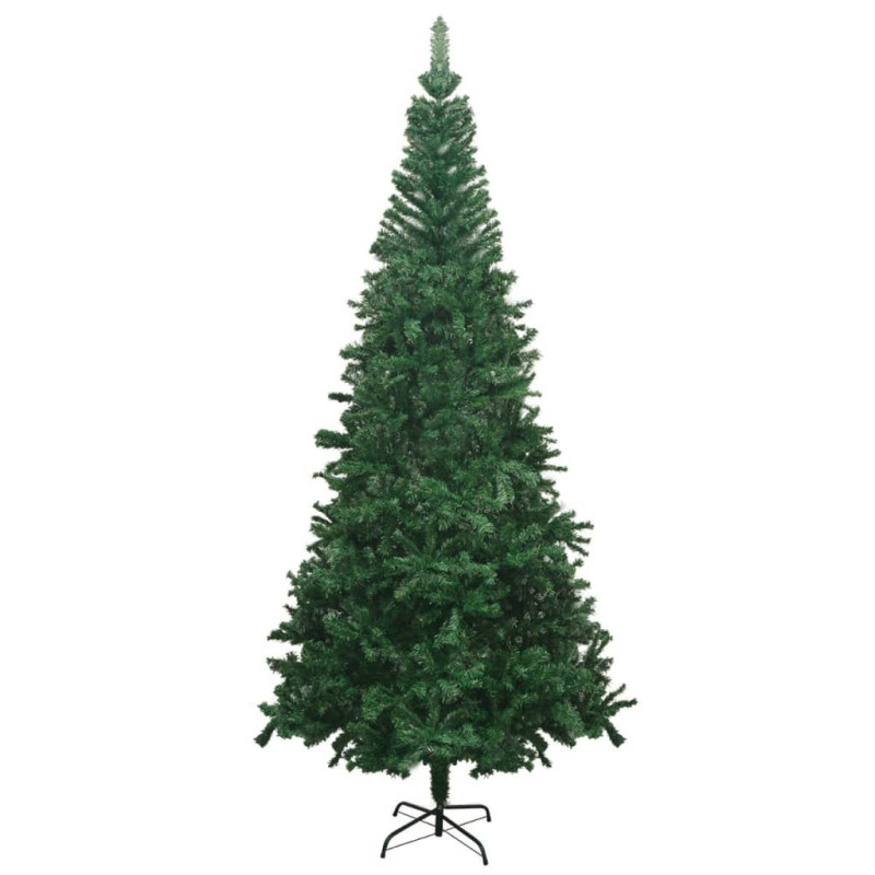 Sztuczna choinka z lampkami i bombkami, L, 240 cm, zielona