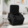 Podnoszony fotel rozkładany, czarny, obity sztuczną skórą