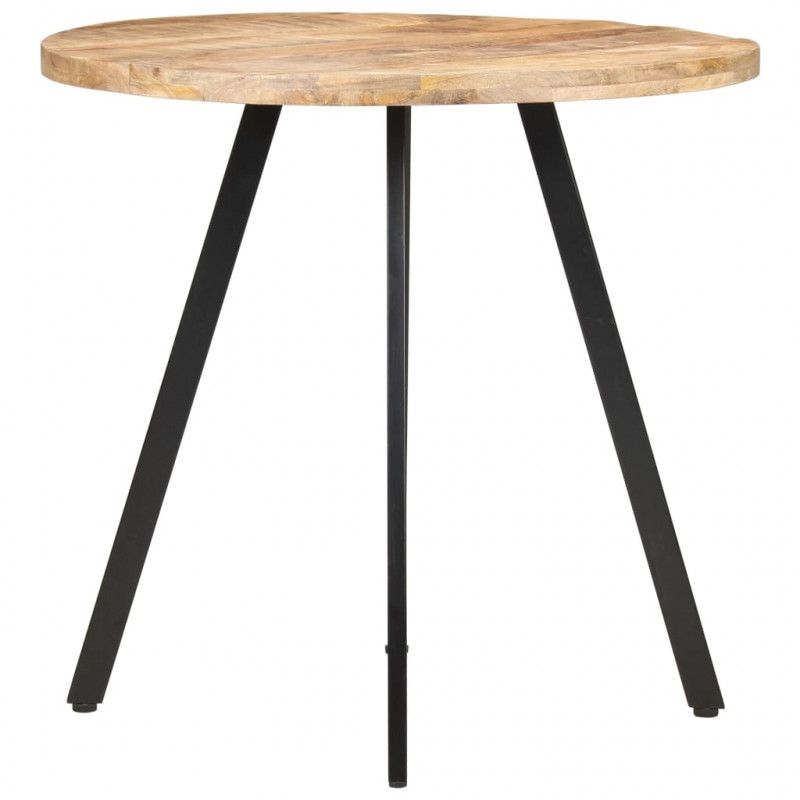 Stół jadalniany, 80 cm, surowe drewno mango
