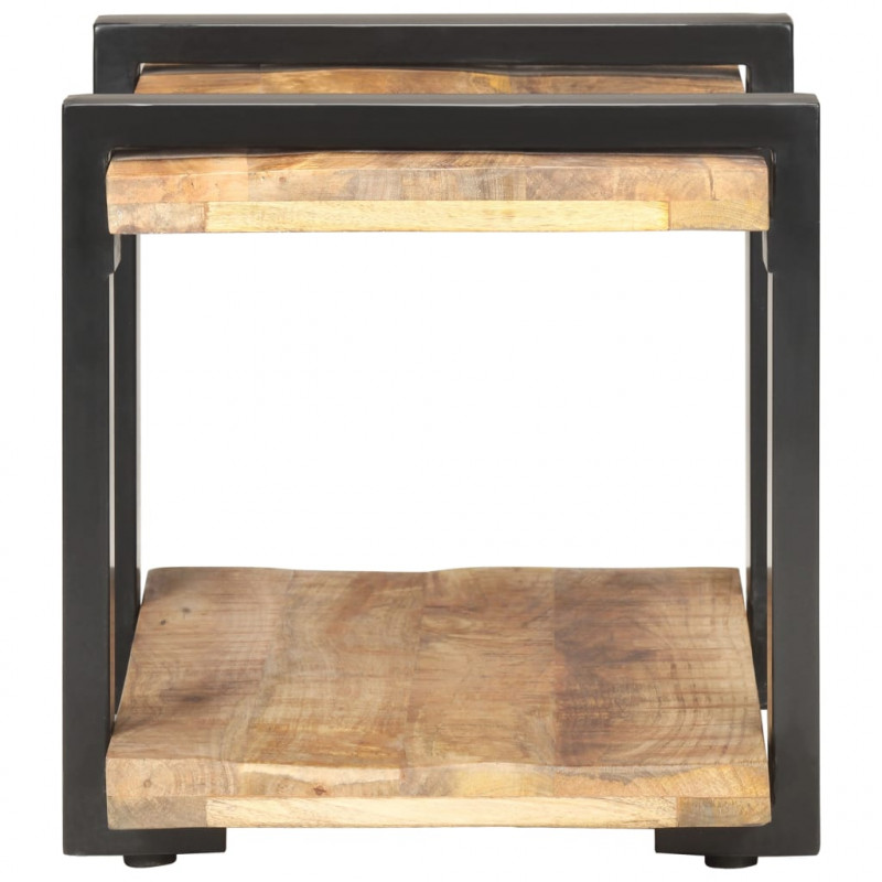 Szafka nocna, 50x40x40 cm, surowe drewno mango