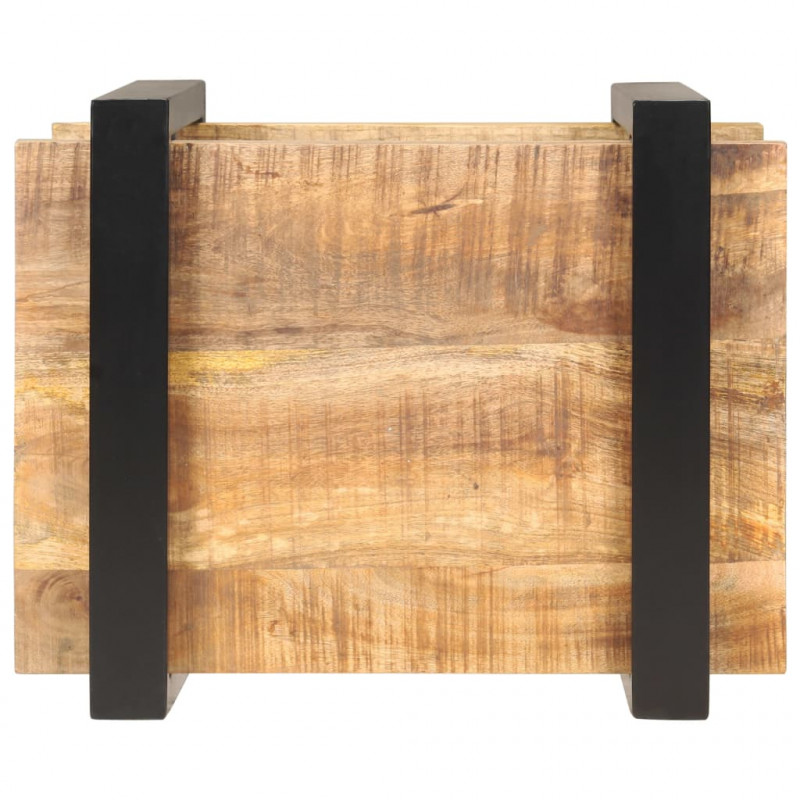 Szafka nocna, 50x40x40 cm, surowe drewno mango