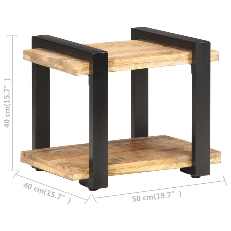 Szafka nocna, 50x40x40 cm, surowe drewno mango