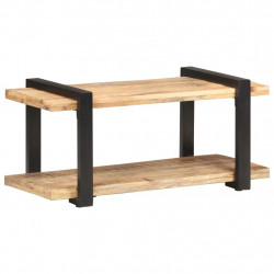 Szafka pod TV, 90x40x40 cm, surowe drewno mango