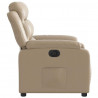 Elektryczny fotel rozkładany, cappuccino, obity sztuczną skórą
