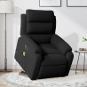 Podnoszony fotel masujący, elektryczny rozkładany, czarny