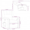 Podnoszony fotel masujący, rozkładany, szary, ekoskóra