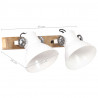 Industrialna lampa ścienna, biała, 45x25 cm, E27